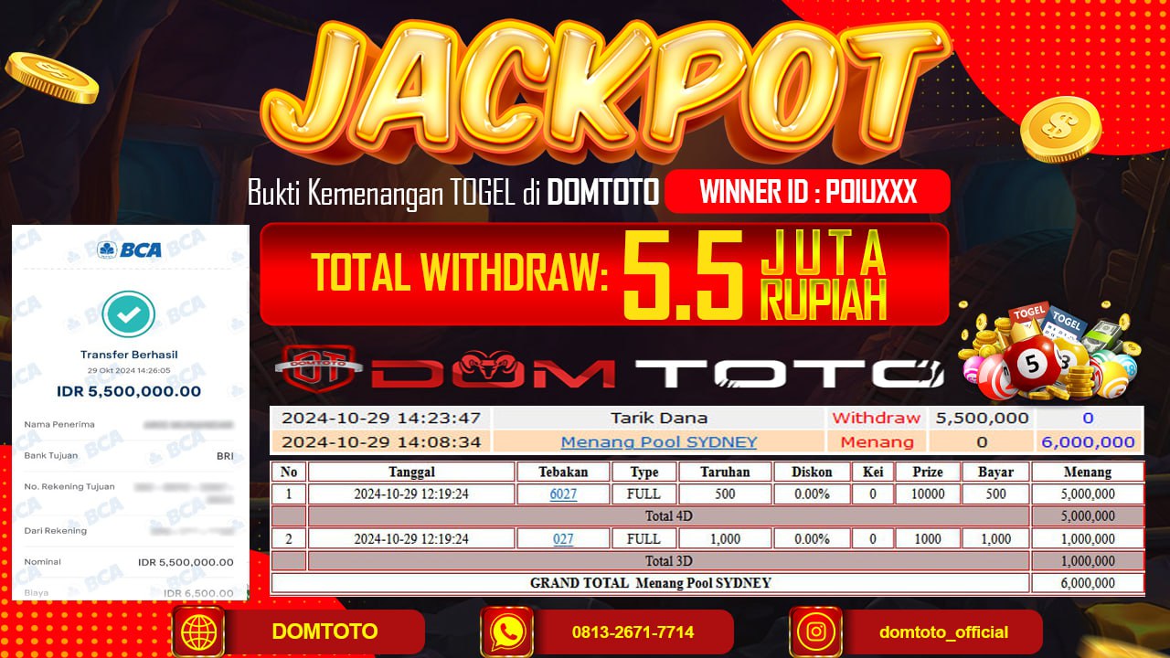 JACKPOT TOGEL SYDNEY  4D 29 OKTOBER 2024